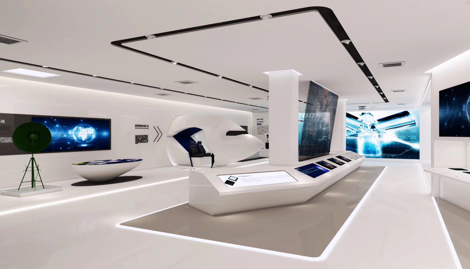 清遠(yuǎn)展廳設(shè)計公司裝修景嘉微企業(yè)展覽館